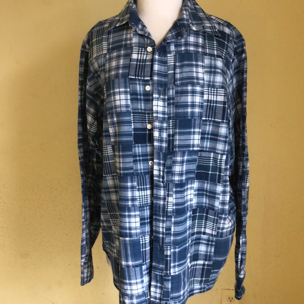 POLO by Ralph Lauren Custom Fit Indigo Longsleeve Button Down Shirt, Size L